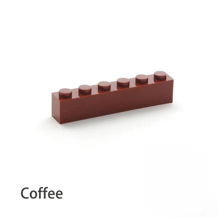 1x6 Dots - Building Blocks Thick Bricks - 40pcs