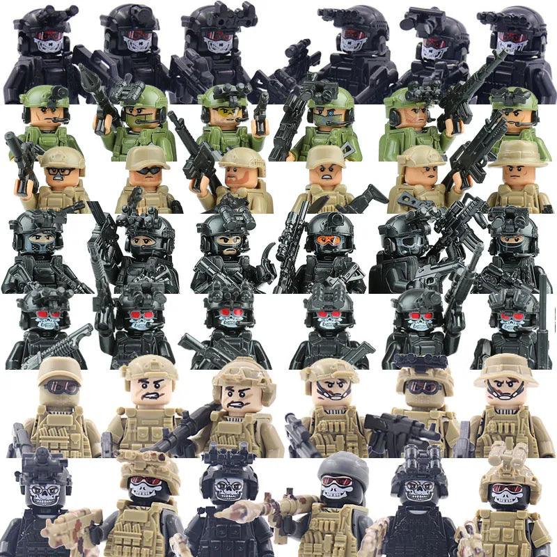 Modern City SWAT Ghost Commando Special Forces Weapon Building Blocks Toy - Lehgow